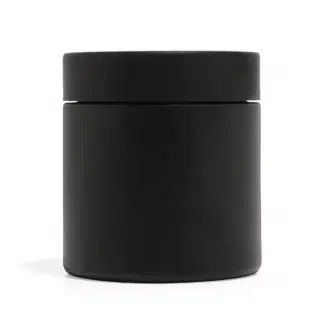 8 oz Black Glass Straight-Wall Wide-Mouth Jar with a child-resistant lid