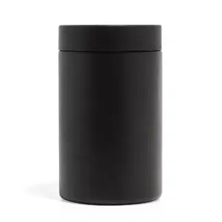 16oz Black Glass Straight-Wall Jar with Child-Resistant Lid