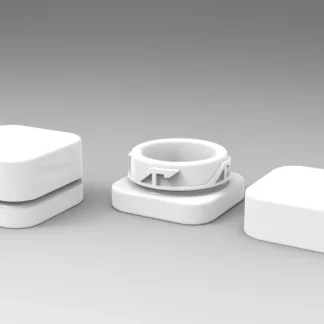 5ml White Glass Qube Child Resistant Concentrate Jar